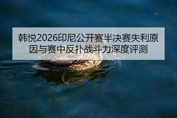 韩悦2026印尼公开赛半决赛失利原因与赛中反扑战斗力深度评测